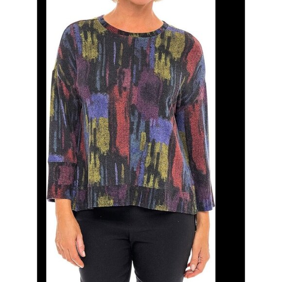 Habitat Women's Multicolor Crew Neck Knitted Long Sleeve Pullover Sweater Size L - Picture 1 of 11